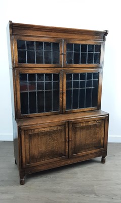 Lot 575 - OAK SECTIONAL BOOKCASE