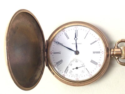 Lot 594 - GOLD PLATED POCKET WATCH