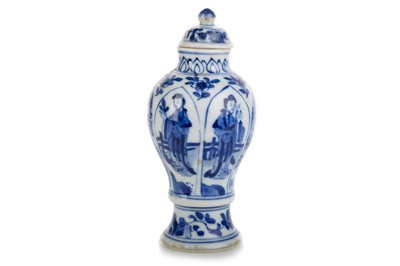 Lot 1351 - CHINESE BLUE AND WHITE VASE