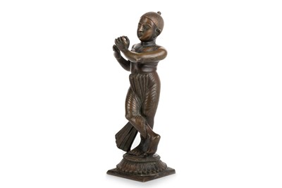 Lot 1364 - INDIAN BRONZE FIGURE