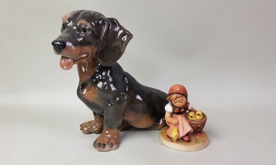 Lot 617 - ROYAL COPENHAGEN FIGURE OF A DASCHUND PUPPY