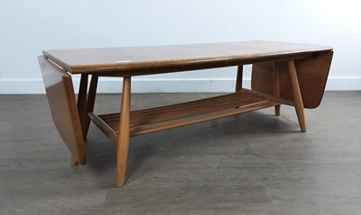 Lot 532 - ERCOL, WINDSOR MODEL 456 ELM AND ASH DROP LEAF COFFEE TABLE