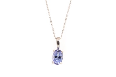 Lot 480A - TANZANITE PENDANT