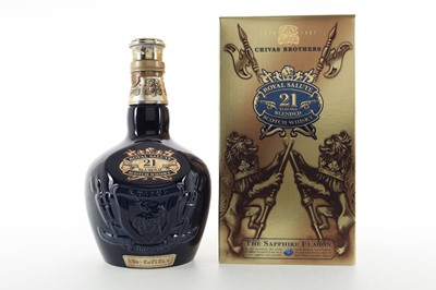 Lot 230 - CHIVAS ROYAL SALUTE 21 YEAR OLD SAPPHIRE DECANTER