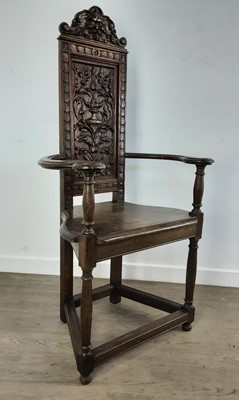 Lot 698 - VICTORIAN OAK CHAIR