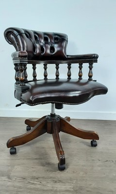 Lot 637 - MAHOGANY CAPTAIN'S CHAIR