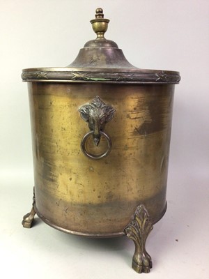 Lot 664 - BRASS COAL BIN