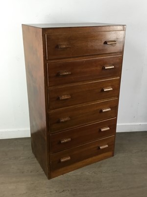 Lot 651 - MAHOGANY CHEST OF DRAWERS