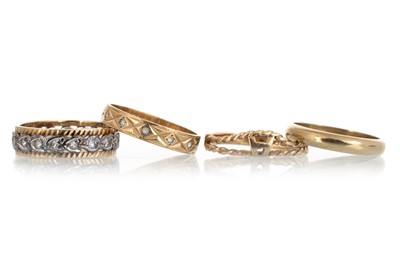 Lot 500 - FOUR GOLD RINGS