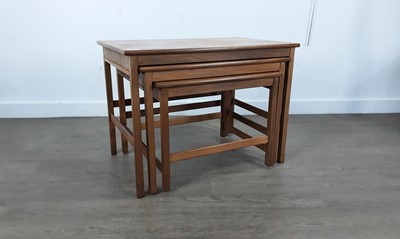 Lot 790 - RETRO TEAK NEST OF TABLES