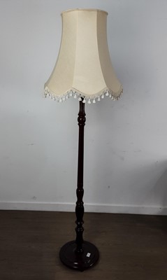 Lot 795 - MAHOGANY FLOOR LAMP