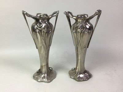 Lot 741 - PAIR OF ART NOUVEAU VASES