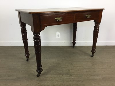 Lot 585 - VICTORIAN WALNUT WRITING TABLE