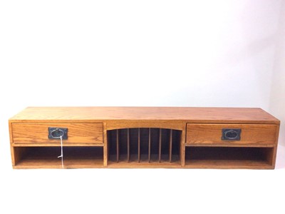 Lot 70 - ART NOUVEAU STYLE OAK DESK TOP SECTION