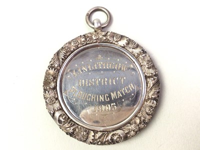 Lot 3 - EDWARDIAN SILVER PLOUGHING MEDAL