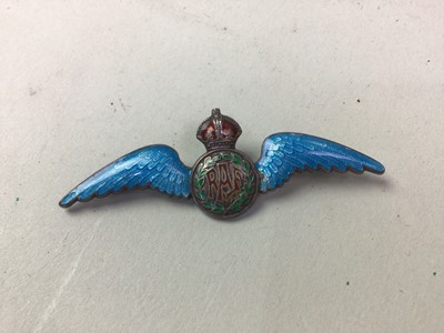 Lot 52 - SILVER AND ENAMEL RAF SWEETHEART BROOCH