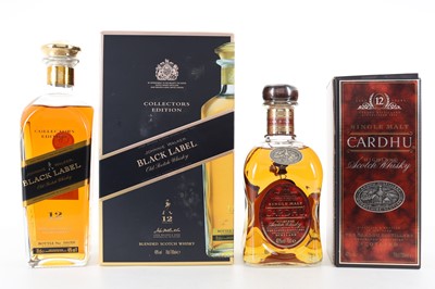 Lot 3 - CARDHU 12 YEAR OLD AND JOHNNIE WALKER 12 YEAR OLD BLACK LABEL COLLECTORS EDITION