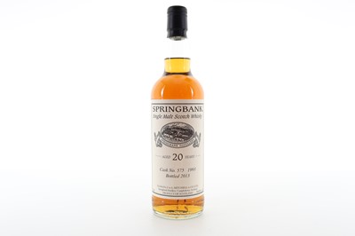 Lot 235 - SPRINGBANK 1993 20 YEAR OLD PRIVATE CASK #575