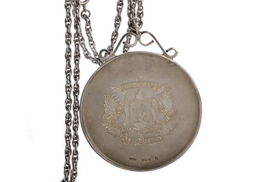 Lot 1693 - THE QUEEN'S SILVER JUBILEE - THE GLASGOW F.A. SELECT VS. THE FOOTBALL LEAGUE, SILVER MEDAL