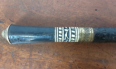 Lot 100 - INDIAN EBONISED SWORD STICK