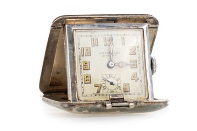 Lot 918 - WILSON & GILL OF LONDON SILVER TRAVEL TIMEPIECE