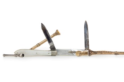 Lot 920 - TWO FOLDING FRUIT KNIVES