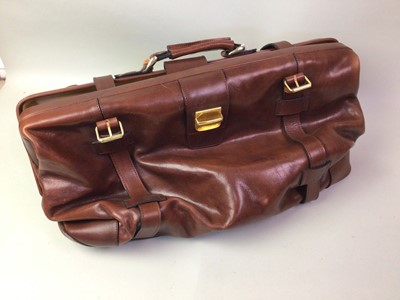 Lot 270 - NASTRO AZZURRO BROWN LEATHER TRAVEL BAG