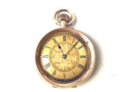 Lot 283 - VICTORIAN FOURTEEN CARAT GOLD FOB WATCH