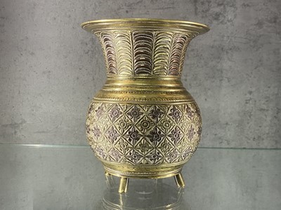 Lot 1399 - MIDDLE EASTERN BRASS VASE