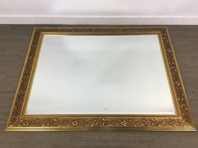 Lot 128 - BEVELLED WALL MIRROR