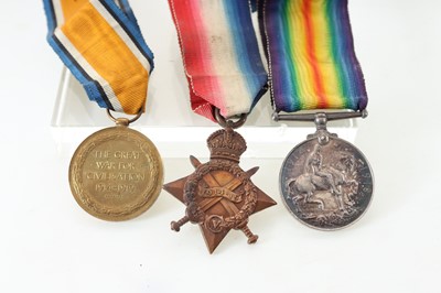 Lot 111 - WWI SERVICE MEDAL TRIO