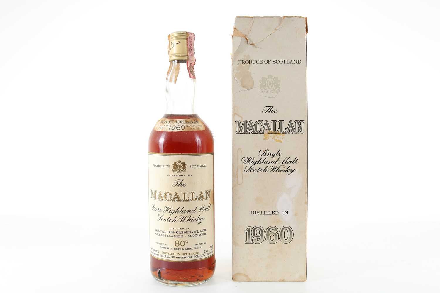 Lot 25 - MACALLAN 1960 80° PROOF CAMPBELL HOPE AND KING 75CL