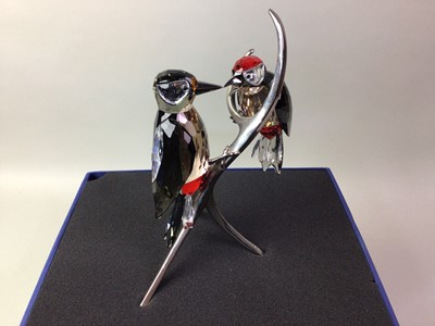 Lot 346 - SWAROVSKI CRYSTAL GROUP OF TWO LOVEBIRDS