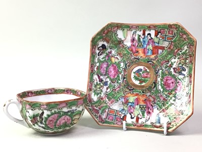 Lot 363 - CHINESE CANTONESE ROSE MEDALLION PART TEA SERVICE