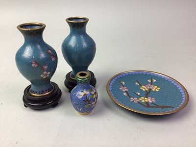 Lot 364 - GROUP OF CHINESE MINIATURE CLOISONNE ITEMS