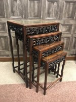 Lot 238 - MID 20TH CENTURY CHINESE HARDWOOD NEST OF FOUR...