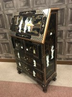 Lot 242 - MID 20TH CENTURY CHINESE BUREAU the top with...
