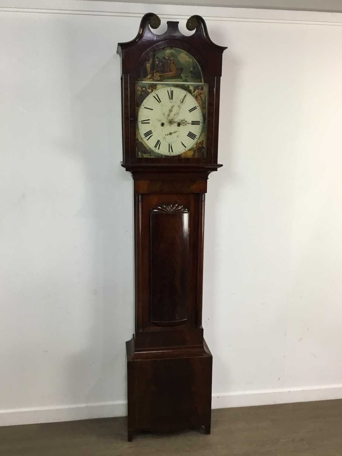 Lot 324 - VICTORIAN LONGCASE CLOCK,