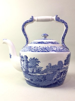 Lot 317 - SPODE TEAPOT OF LARGE PROPORTIONS