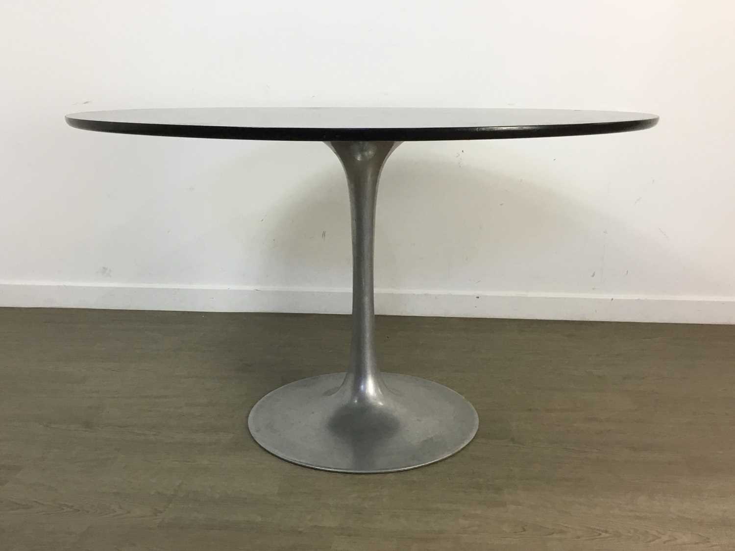 Lot 549 - MAURICE BURKE FOR ARKANA, TULIP TABLE AND FOUR MODEL 115 CHAIRS