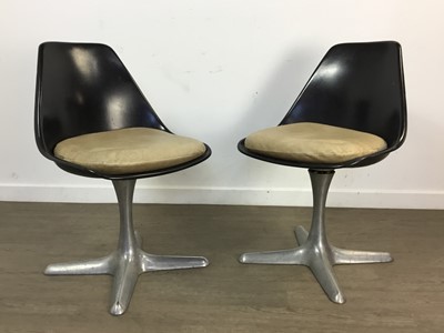 Lot 549 - MAURICE BURKE FOR ARKANA, TULIP TABLE AND FOUR MODEL 115 CHAIRS