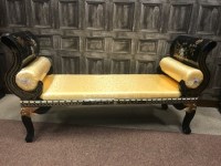 Lot 252 - MID 20TH CENTURY CHINESE HALL BENCH with...