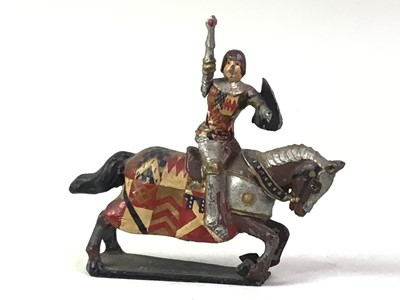 Lot 9 - SMALL GROUP OF MEDIEVAL KNIGHT FIGURES