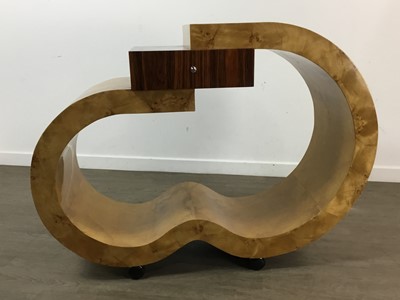 Lot 552 - ART DECO STYLE MAPLE AND COROMANDEL CONSOLE TABLE