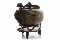 Lot 260 - 20TH CENTURY CHINESE BRONZE CENSER ON STAND of...