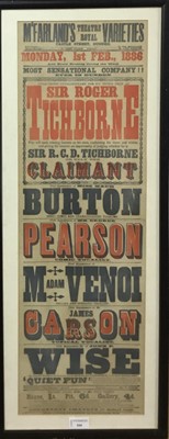 Lot 164 - VINTAGE ADVERTISEMENT FOR MCFARLAND'S VARIETIES AT THEATRE ROYAL, DUNDEE