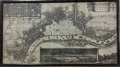 Lot 169 - MAP OF LONDON BY MARCUS WILLEMSZ DOORNICK, 1666