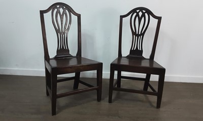 Lot 155 - PAIR OF GEORGIAN MAHOGANY DINING CHAIRS