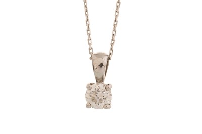 Lot 598 - DIAMOND PENDANT ON CHAIN