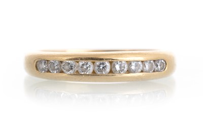 Lot 603 - DIAMOND HALF ETERNITY RING